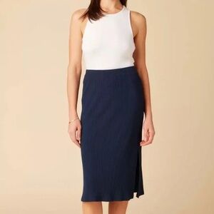 NWT Amour Vert Vindy Paris Rib Skirt - Ocean